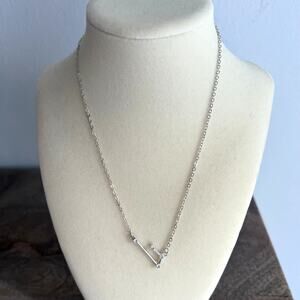 New Rhinestone Studded Silver Tone Delicate Aries Constellation Zodiac Necklace